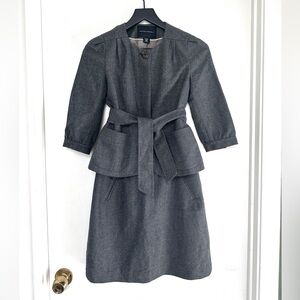 Banana Republic Jackie O 2pc Skirt Suit, Slate